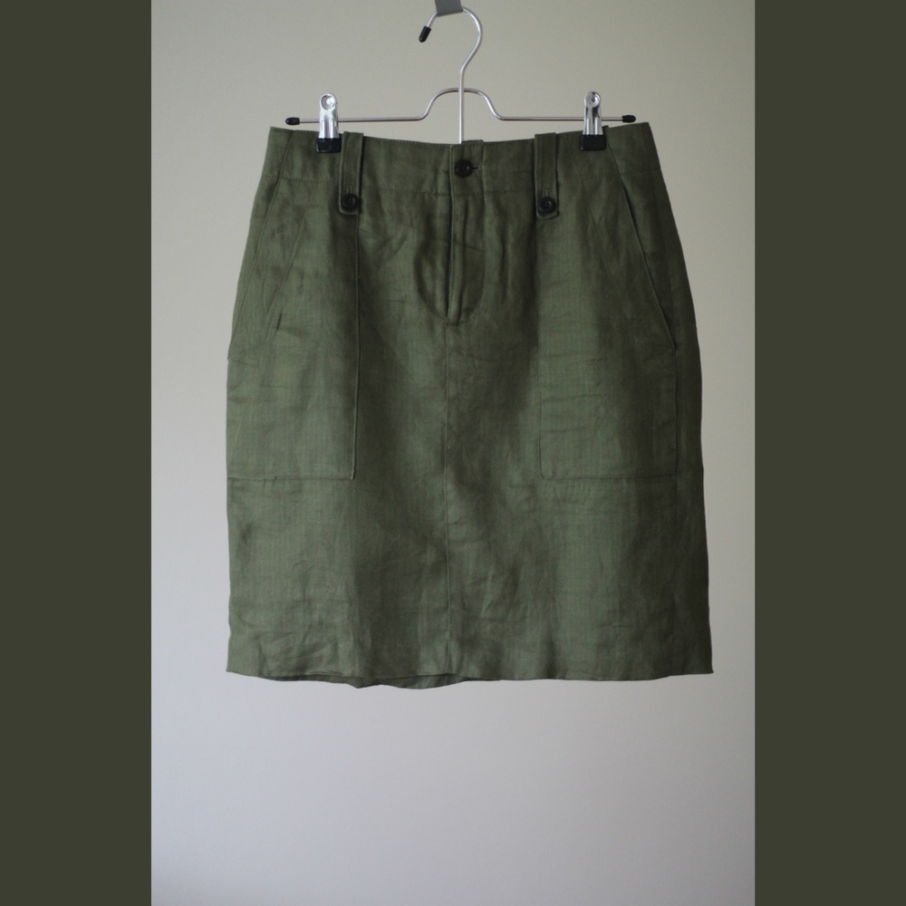 J. Crew Linen Pencil Skirt